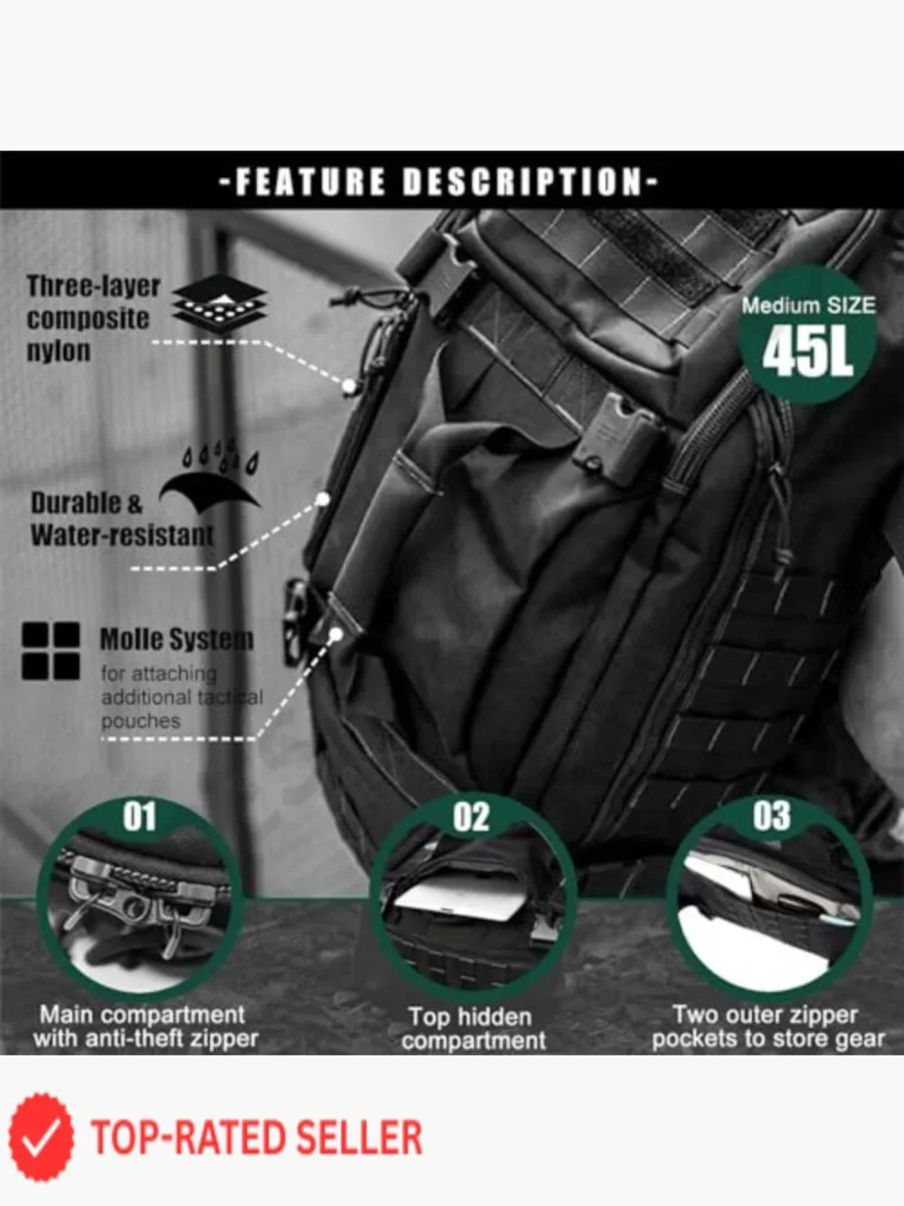 Travel Weekender Gym Duffle Bag Men Women Workout Military Sports Overnight